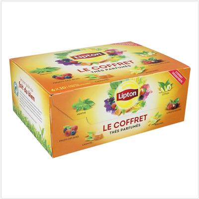 Coffret Thés parfumés LIPTON - La boîte de 50 sachets