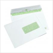 Enveloppes blanches recyles 162 x 229 mm (C5) - 80g - Fentre 45 x 100 - Lot de 50