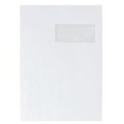 Enveloppes blanches recyclées 229 x 324 mm (C4) - 90g - Fenêtre 50 x 100 mm - Lot de 50