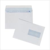 Enveloppes blanches 162 x 229 mm (C5) - 90g - Fentre 45 x 100 - Lot de 50
