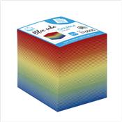 Bloc cube arc en ciel papier couleur recycl 90g - 620 feuilles - Le bloc