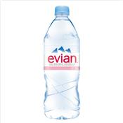 Eau minrale Evian 1L - Le lot de 6 bouteilles