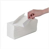 Essuie-mains Ecolabel pli  plat - 144 feuilles 25,5 x 20 cm - Le carton de 21