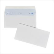 Enveloppes blanches 110 x 220 mm (DL) - 90g - Sans fentre - Le lot de 50