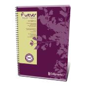 Cahier Calligraphe Forever 100% recycl A4 - Spirales - 180 pages - Quadrill 5x5 - 21 x 29,7 cm - Lot de 5