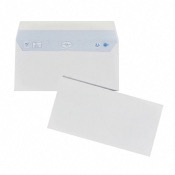 Enveloppes blanches 110 x 220 mm (DL) - 80g - Sans fentre - Lot de 50